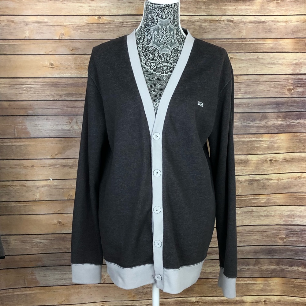 VANS Boyfriend Cardigan Button Down Sweater Medium
